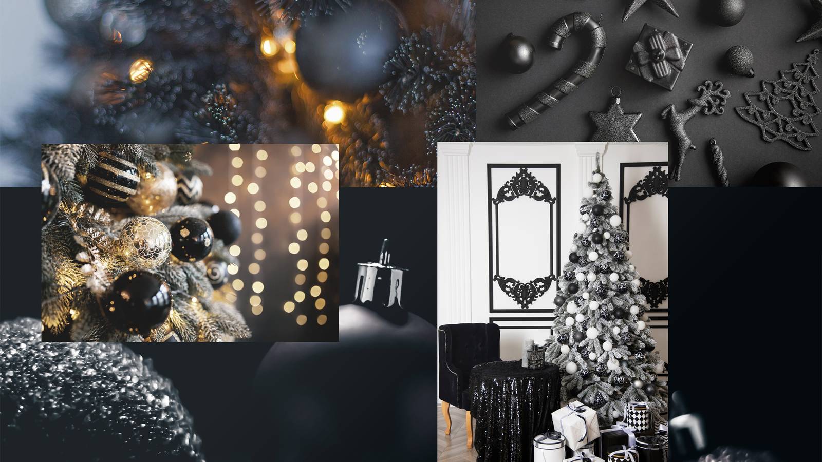 dark christmas wallpaper collage