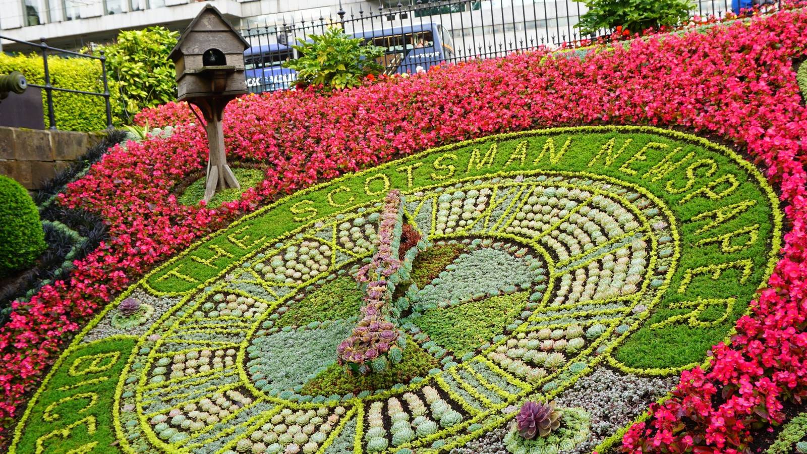 How Was the Giant Flower Clock in Edinburgh Made?