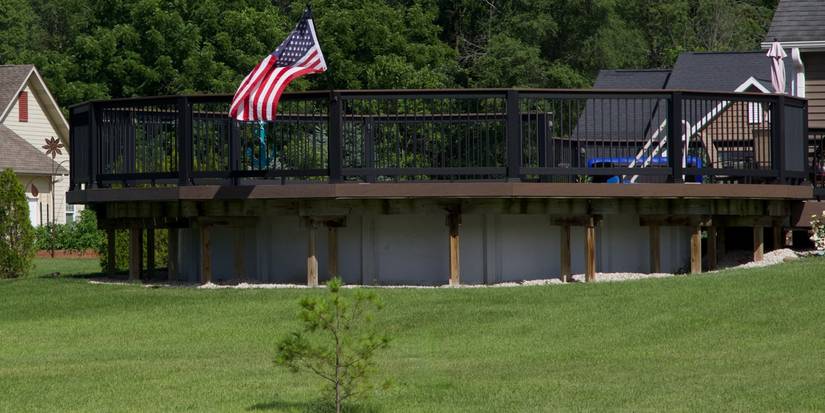 above ground pool with fence
