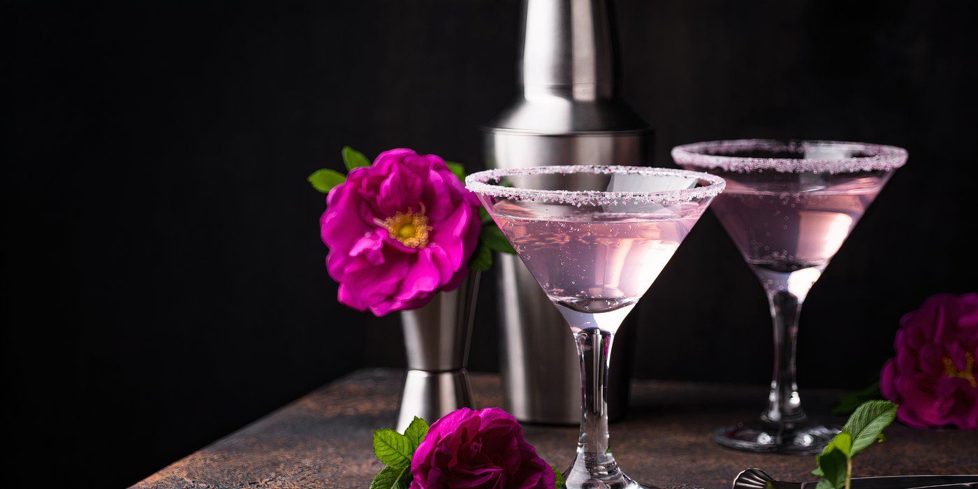 Create 5 Pretty, Romantic Cocktails Using Edible Rose Petals