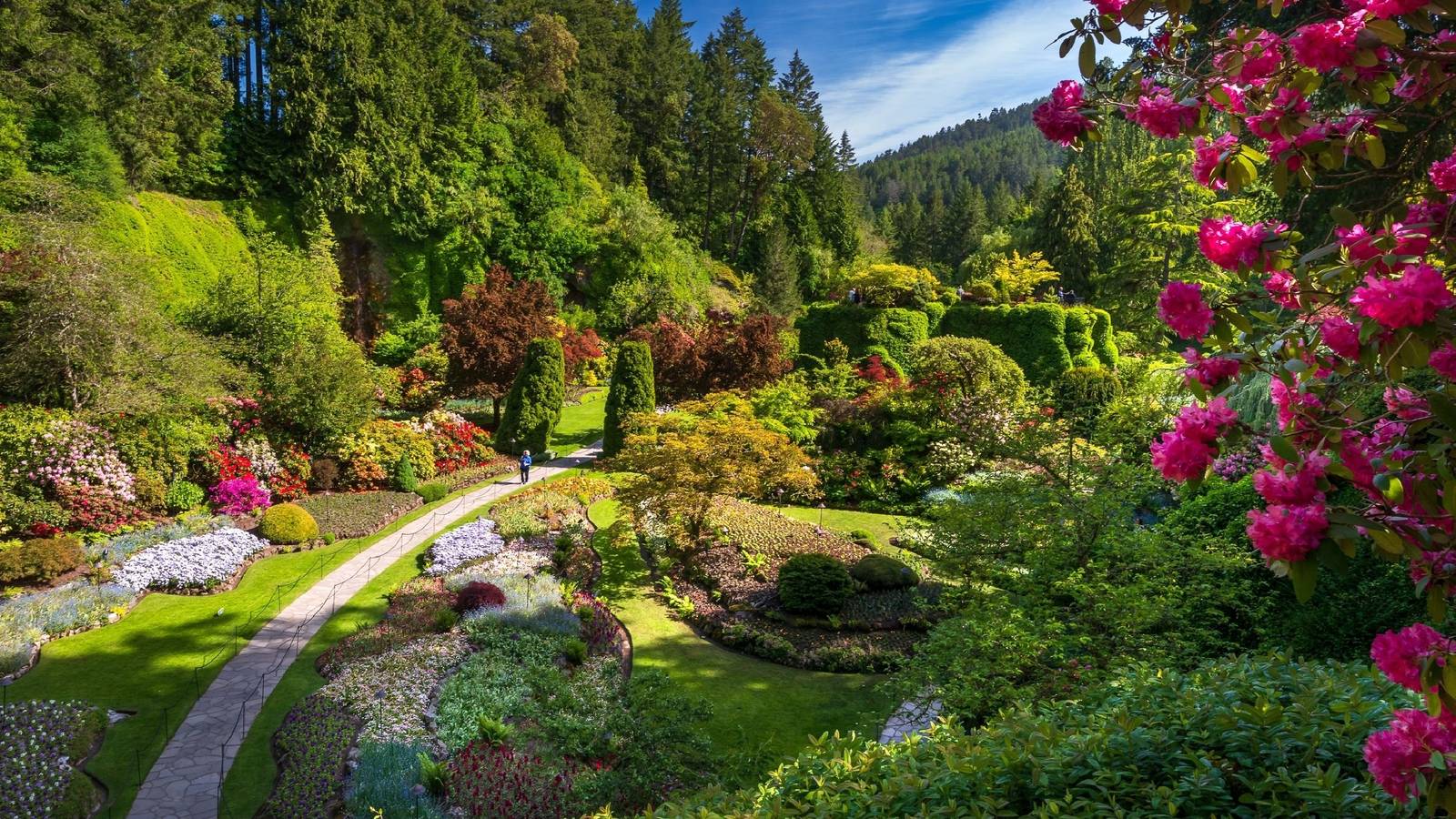 secret garden sunken seating area