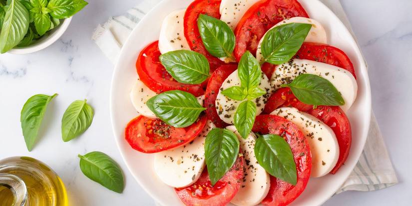 A caprese salad 