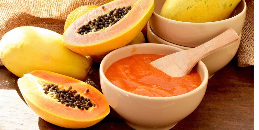 A papaya mask 