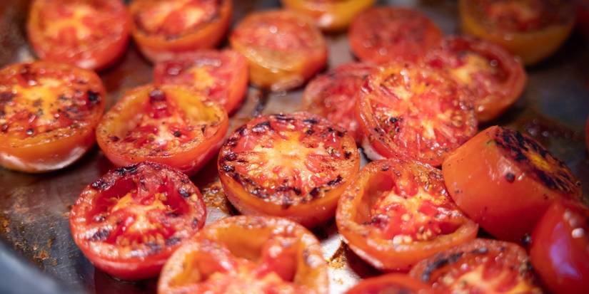 Grilled tomatoes with a nice char 